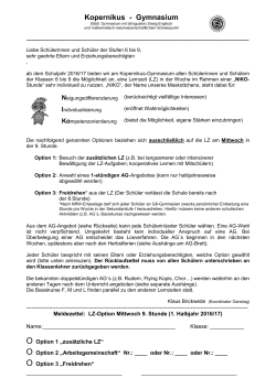 Infobrief - Kopernikus Gymnasium