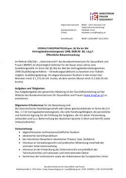 PDF für den Job " Verwaltungspraktikum (Veterinärrecht) Abt. II/B/16b "