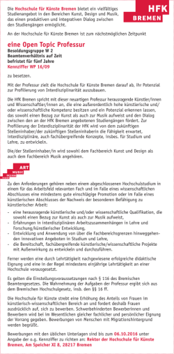 eine Open Topic Professur