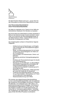 eine Personalsachbearbeiterin/ einen