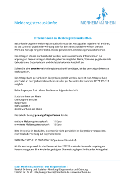 Melderegisterauskünfte - Stadt Monheim am Rhein