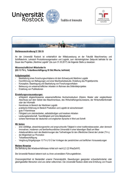 D 138-16 Wissenschaftliche/r Mitarbeiter/in