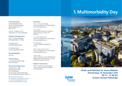 1. Multimorbidity Day - ZAIM • Zurich Academy of Internal Medicine