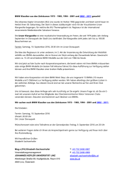 Dringend! T: 10 09 2016 - Ober&ouml;sterreichischer Motor Veteranen Club