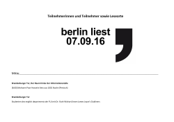 berlin liest 07.09.16 - internationales literaturfestival berlin