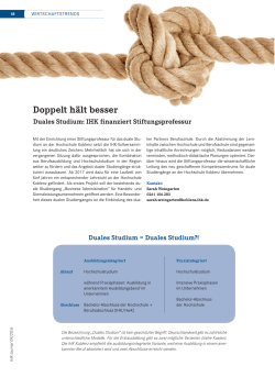 Doppelt h&auml;lt besser - Hochschule Koblenz