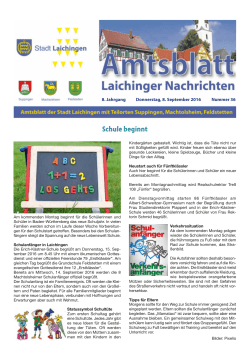 Laichinger Nachrichten 2016 Nr. 36