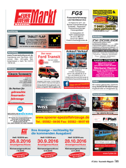 Kleinanzeigen Heft 9 2016 - Feuerwehr