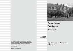 Gemeinsam Denkmale erhalten