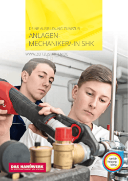 Informationen zur Ausbildung im SHK Handwerk