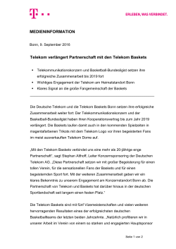 Pressemitteilung Deutsche Telekom