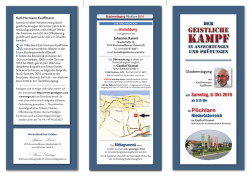 Glaubenstag - Faltblatt - au&szlig;en - Johannes Ramel