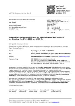 Einladung Regio Nord