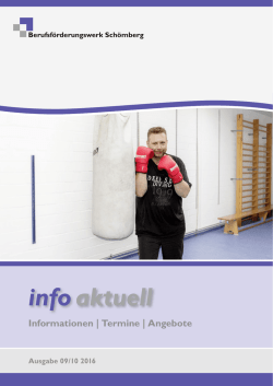 info aktuell 09/10 2016 Informationen