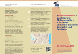 zum neuen Verhältnis zwischen Journalist und Publikum