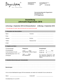 Anmeldung Jahrmarkt Degersheim 2016