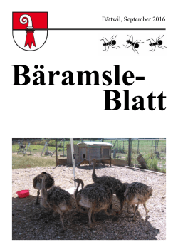Bäramsle-Blatt September 2016
