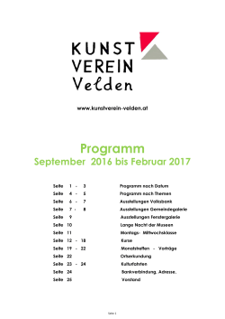 Programm - Kunstverein Velden