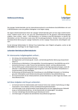 Leitenden Betriebsarzt/Betriebsärztin