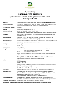 greenkeeper turnier - Golf Club Wildeshauser Geest eV