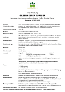 greenkeeper turnier - Golf Club Wildeshauser Geest eV