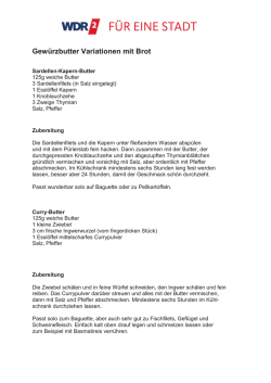 Einfach Gote: Men&uuml; - F&uuml;r eine Stadt 2016