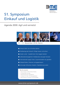 51. Symposium Einkauf und Logistik