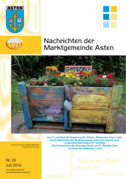 Gemeindenachrichten, Juli 2016