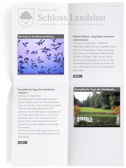 Newsletter - Schloss Landshut