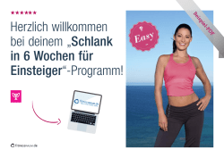 "Schlank in 6 Wochen für Einsteiger" Starter-PDF