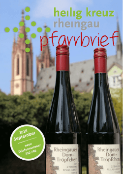 Pfarrbrief September 2016 - Heilig-Kreuz