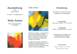 Einladungskarte PDF - Keller Galerie Zürich