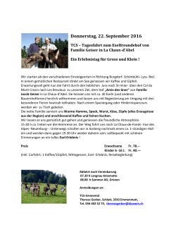 Donnerstag, 22. September 2016