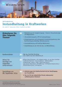 Instandhaltung in Kraftwerken
