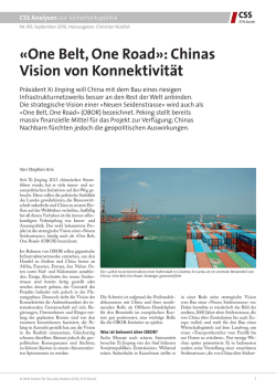 One Belt, One Road»: Chinas Vision von - CSS