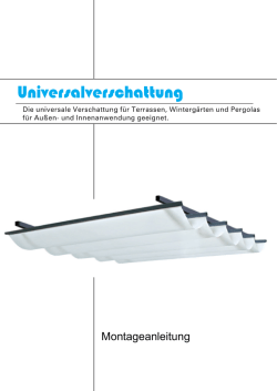 Montageanleitung - VS Sonnenschutz
