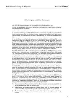Drucksachen allgemein - Nieders&auml;chsischer Landtag
