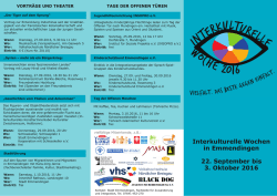 interkulturelle Wochen in emmendingen 22. september bis 3