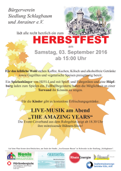 Einladung zum Herbstfest 2016