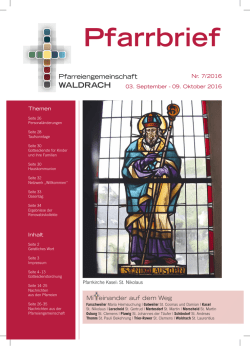 (September 2016). - Pfarreiengemeinschaft Waldrach