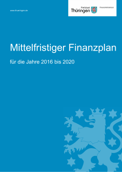 Mittelfristiger Finanzplan 2016