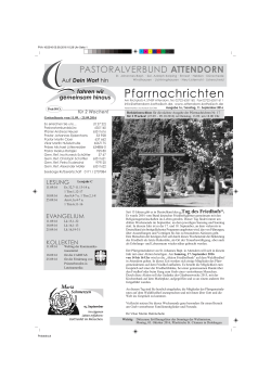 bis 25. September - Pastoralverbund Attendorn