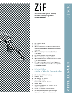 mitteilungen 3 | 2016 - Universit&auml;t Bielefeld