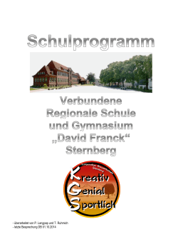 Schulprogramm - "David Franck" Sternberg