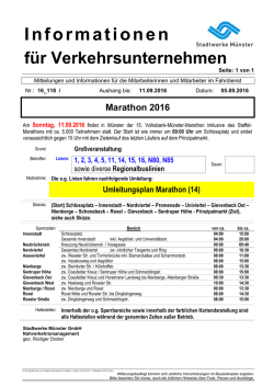 Informationen - M&uuml;nster Marathon