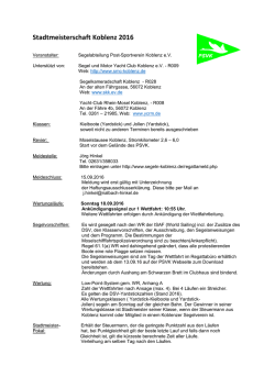 ist die Ausschreibung - Koblenzer Segler Seite
