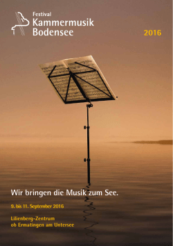 Programm 2016 - Kammermusik Bodensee