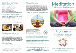 Aktueller Flyer zum - Meditation und Buddhismus in Wien