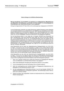 Drucksachen allgemein - Nieders&auml;chsischer Landtag