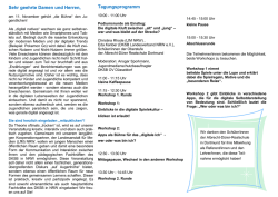 Informationen finden Sie im Veranstaltungsflyer.